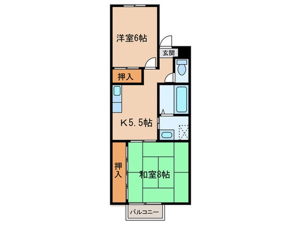 ハピネスⅡの物件間取画像